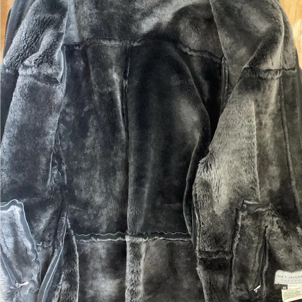 Mens Bod & Christense  shearling jacket - Picture 9 of 10